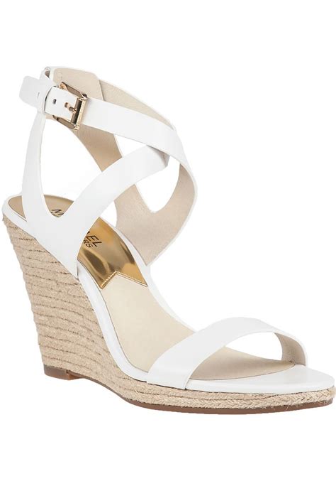 michael kors olive green sandals|Michael Kors white wedge sandals.